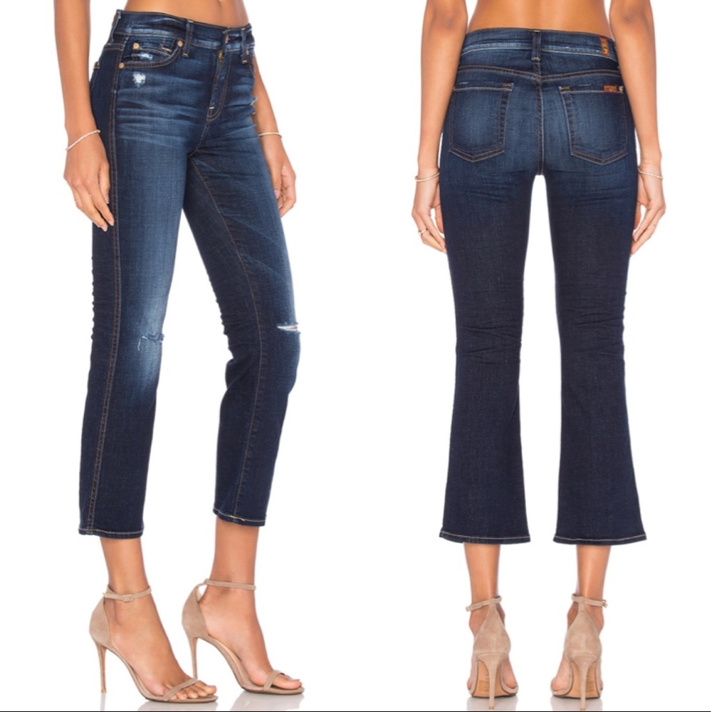 7 FOR ALL MANKIND Crop Boot 2 Size 26